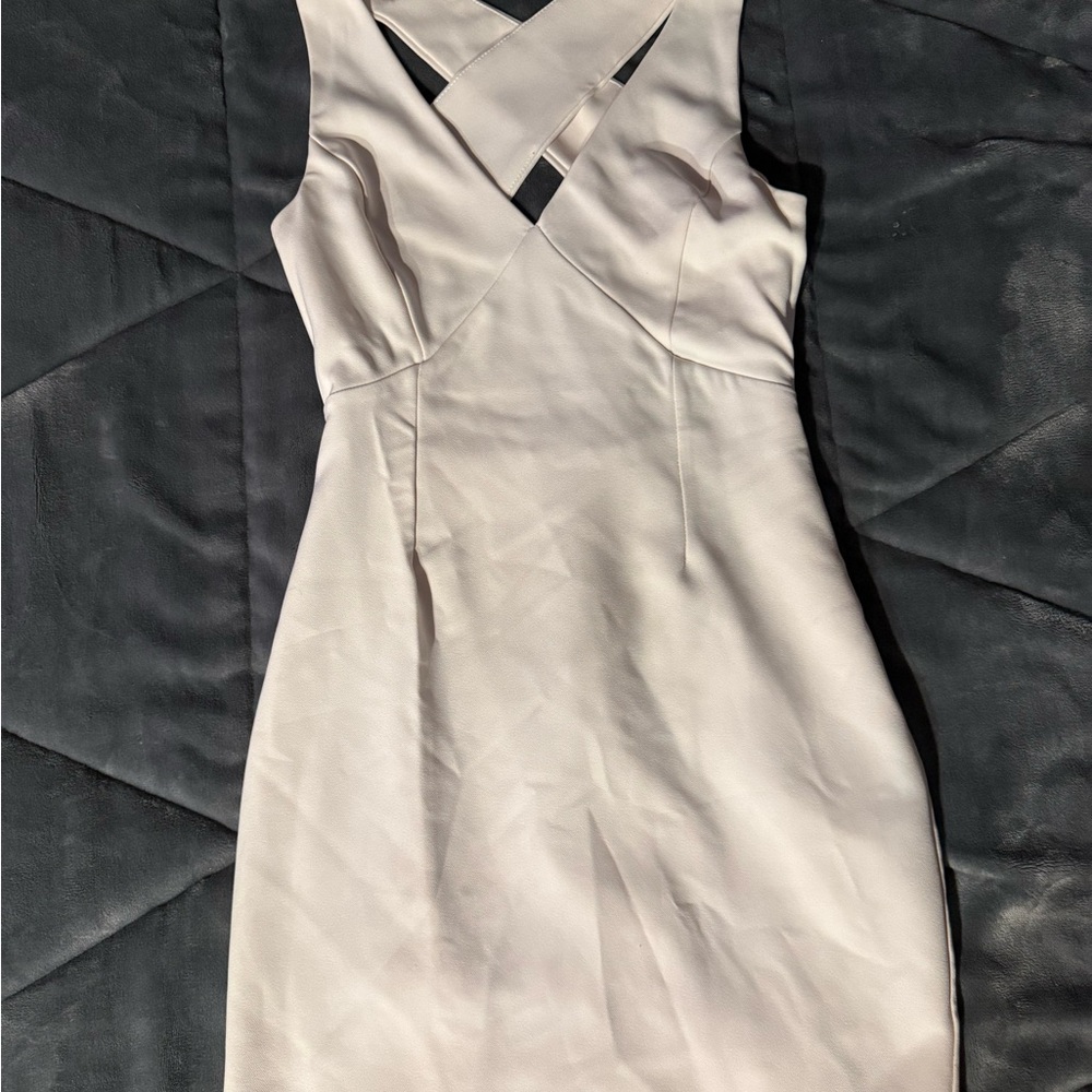 Elegant Cream Sleeveless Dress